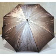 Зонт-трость , полуавтомат, купол 85 см., 8 спиц, коричневый Anetta