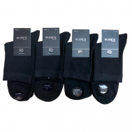 Мужские носки , 4 пары, размер 41-47, черный ELISE'S Secret