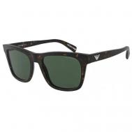 Солнцезащитные очки , прямоугольные, оправа: пластик, с защитой от УФ, коричневый Luxottica
