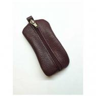 Ключница, натуральная кожа, бордовый Elena leather bag