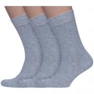 Мужские носки , 3 пары, размер 25, серый Смоленская Чулочная Фабрика