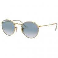 Солнцезащитные очки , круглые, оправа: металл, с защитой от УФ, градиентные, устойчивые к появлению царапин, золотой Luxottica