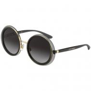 Солнцезащитные очки , круглые, оправа: пластик, с защитой от УФ, для женщин, серый Luxottica