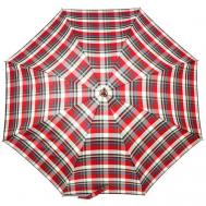 Зонт-трость , полуавтомат, купол 104 см., 8 спиц, деревянная ручка, система «антиветер», для женщин, серый, красный Zest