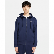 Толстовка  Sportswear Club Fleece Men's Full-Zip Hoodie, размер XS, синий Nike