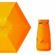 Мини-зонт , механика, 5 сложений, купол 88 см., 6 спиц, чехол в комплекте, для мужчин, оранжевый RainLab