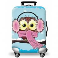 Умный чемодан , размер M, розовый, голубой Нет бренда