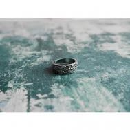 Кольцо, нержавеющая сталь, родирование, размер 17.5, серебряный Нет бренда