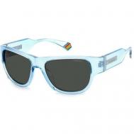 Солнцезащитные очки , кошачий глаз, оправа: пластик, голубой Polaroid