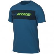 Футболка , влагоотводящий материал, размер S, голубой, синий Nike