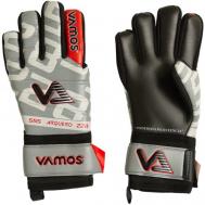 Вратарские перчатки , размер 6, красный, серебряный Vamos