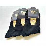 Носки , 3 пары, размер 41-47, черный VANJ