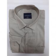 Рубашка , деловой стиль, длинный рукав, размер 2XL(60), серый BARCOTTI