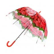 Мини-зонт , полуавтомат, прозрачный, для женщин Домашняя мода