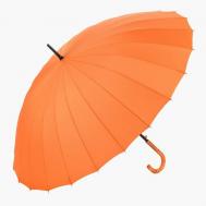 Зонт-трость , полуавтомат, купол 115 см., 24 спиц, для женщин, оранжевый Euroclim