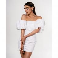 Платье полуприлегающее, мини, размер ХS, белый 7Dresses