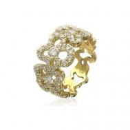 Кольцо , желтое золото, 750 проба, бриллиант, размер 18.5 Эстет