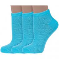 Мужские носки , 3 пары, размер 23-25, бирюзовый Носкофф