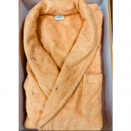 Халат , длинный рукав, карманы, размер 48, оранжевый Trussardi