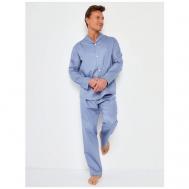 Пижама , размер 48, голубой Малиновые сны