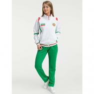 Костюм , олимпийка и брюки, силуэт прямой, воздухопроницаемый, размер 2XL, зеленый Фокс Спорт