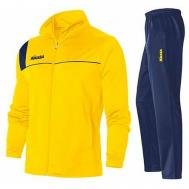 Костюм , олимпийка и брюки, силуэт полуприлегающий, размер S, синий, желтый MIKASA