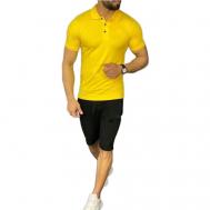 Комплект , шорты, футболка, размер 54, желтый Нет бренда