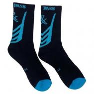 Мужские носки , размер 35-38, синий, черный GOAL & PASS