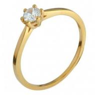Кольцо , красное золото, 585 проба, бриллиант, размер 18 DIAMOND PRIME