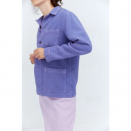 куртка-рубашка , демисезон/лето, силуэт прямой, карманы, размер L, фиолетовый Уста к устам