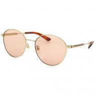 Солнцезащитные очки , круглые, оправа: металл, золотой Gucci