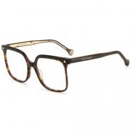 Солнцезащитные очки , прямоугольные, оправа: пластик, для женщин, коричневый Carolina Herrera