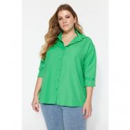Рубашка  , размер 54, зеленый Trendyol