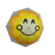 Зонт-трость полуавтомат, купол 83 см., система «антиветер», прозрачный, для девочек, оранжевый My_life