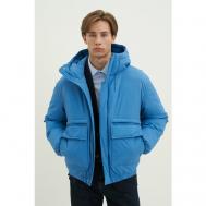куртка  зимняя, силуэт прямой, стеганая, размер S, голубой Finn Flare