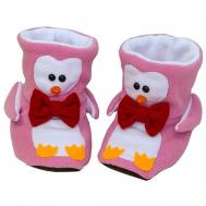 Тапочки Пингвины розовые с белым размер 28-29 Zayka-party