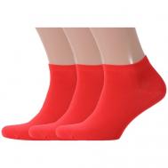 Носки , 3 пары, размер 27-29 (42-45), красный RuSocks