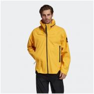 Куртка , средней длины, силуэт свободный, размер L, желтый Adidas