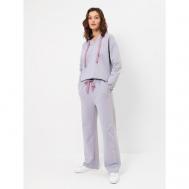 Костюм , толстовка и брюки, повседневный стиль, полуприлегающий силуэт, трикотажный, размер S, фиолетовый Luisa Moretti