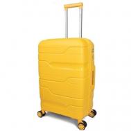 Умный чемодан , 35 л, размер S, желтый Impreza