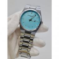 Наручные часы Мужские и женские кварцевые, электронные, подарок, часики с металлическим браслетом, серебряный, голубой Mivo-World