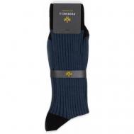 Мужские носки , 1 пара, классические, размер 39-45, синий, черный Pedemeia