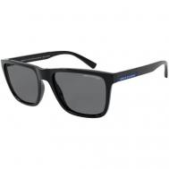 Солнцезащитные очки , прямоугольные, оправа: пластик, с защитой от УФ, для мужчин, черный Luxottica