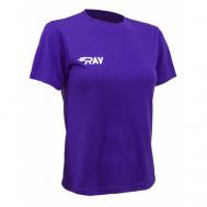 Беговая футболка , силуэт прилегающий, без чашки, размер 56, фиолетовый RAY