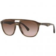 Солнцезащитные очки , авиаторы, оправа: пластик, коричневый Emporio Armani