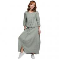 Костюм , блуза и юбка, повседневный стиль, свободный силуэт, пояс на резинке, размер 50-52, серый Kayros