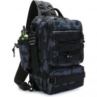 Рюкзак  поясная , текстиль, внутренний карман, регулируемый ремень, складной, черный, серый Mivo-World