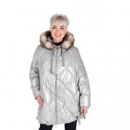 куртка  , демисезон/зима, оверсайз, стеганая, водонепроницаемая, ветрозащитная, размер 48, серый Giorgio Rotti