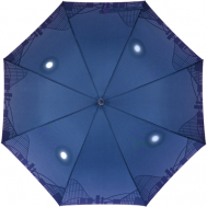 Зонт-трость , полуавтомат, купол 102 см., 8 спиц, чехол в комплекте, для женщин, синий Zest