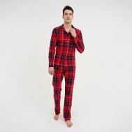 Пижама , размер 56, красный KAFTAN